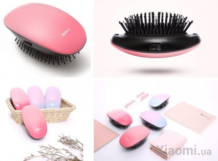 Расческа Xiaomi Yueli Portable Anion Massage Comb Matte Pink (HIC-206RM)